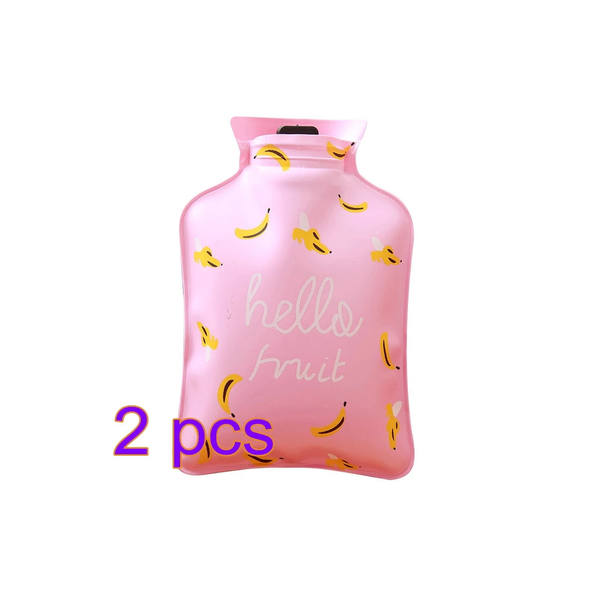 2pcs pink Мультяшная ручная Теплая бутылка для воды милые мини-бутылки для горячей воды маленький портативный ручной подогреватель для инъекций воды сумка для хранения инструментов - Цвет: 2pcs pink