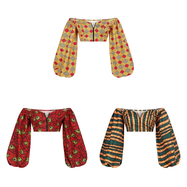 Ojah African Off Shoulder Crop Top - Image 4