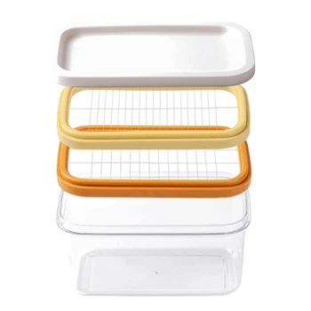 

Picnic Butter Home Clear Container Baking Tool Sealed Food Storage Box Preservation Refrigerator Kitchen Keep Fresh Rectangular