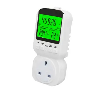 

LCD Display Temperature Sensor Plug Timer Smart Timing Power Outlet Wall Socket It is plug and play, without any installation,