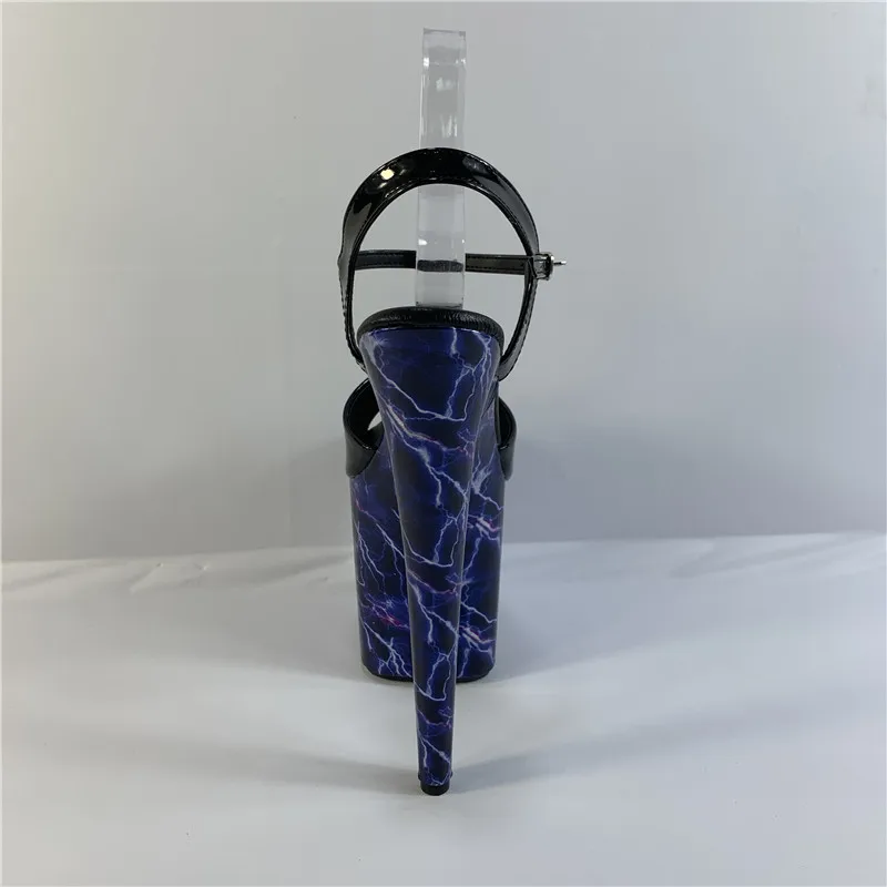 Fashionable 20cm high princess party sandals, sexy high heels, lightning sole patterns, pole dancing shoes