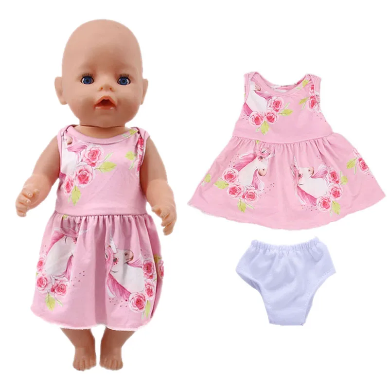 Reborn New Born Baby Doll Unicorn Clothes Dress Shoes Backpack Fanny Waist Bag Cartoon Accessories 43cm 18 Inch American of girl doll accessories doll clothes doll clothes accessories plush doll accessories doll shoes barbie doll clothes