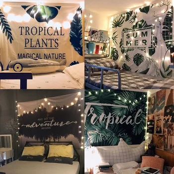 

Bedroom Decoration Ins Tapestry Printing Digital Print Live PicturesTapestry Background Cloth With Light