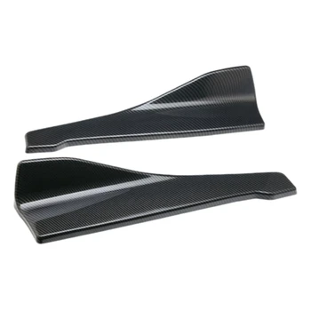 

48cm Universal Carbon Fiber Rear Bumper Spoiler Canards Diffuser Car Side Fin Scratch Protector Rear Lip Wrap Angle Splitters