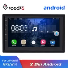 Podofo 2 Din автомагнитола Android " gps навигация автомобильный мультимедийный плеер 2din Автомобильная аудио стерео резервная Bluetooth камера для Nissan
