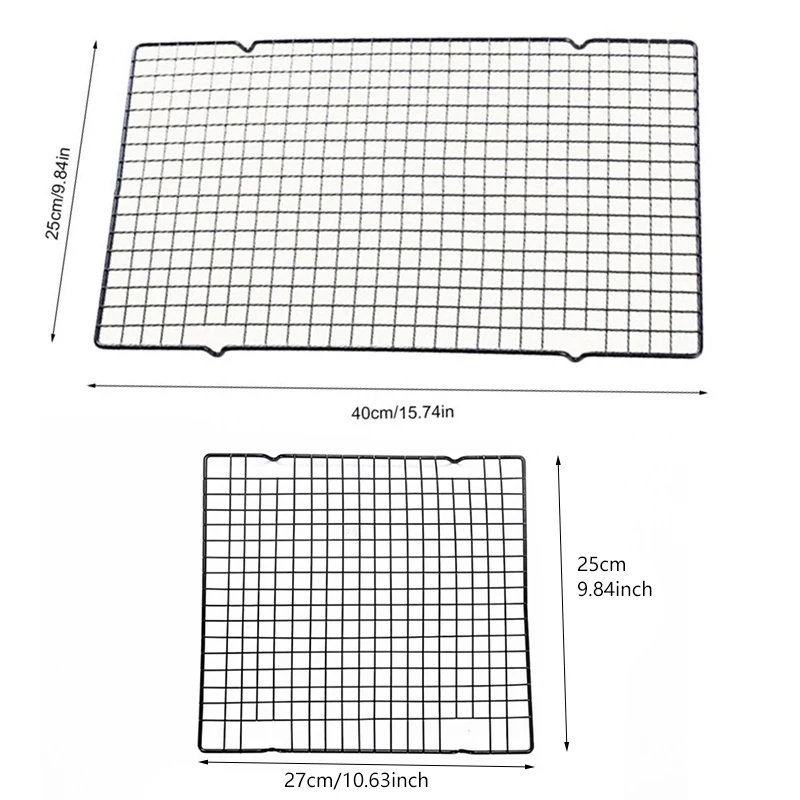 Stainless Steel Non-stick Pan Cooling Rack Cooling Net Baking Tray For Biscuit Bread Cake Grill Kitchen Accessories 27 40cm