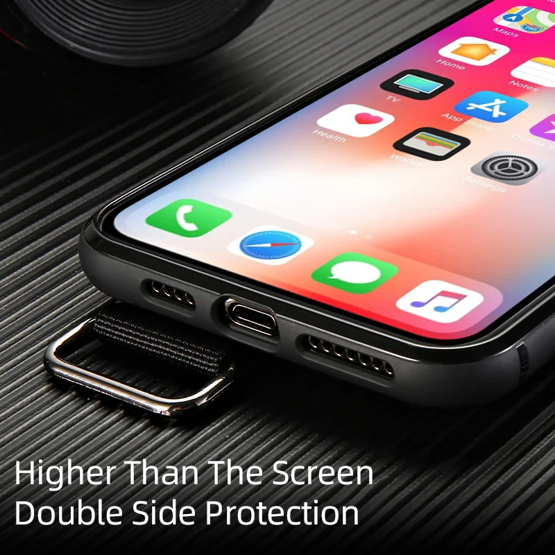 Finger Strap Case for iPhone 13 Pro in Genuine Calfskin