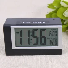 Настольный будильник, автоматический Ночной светильник, повтор, часы для прикроватной тумбочки, температурный дисплей, календарь, будильник