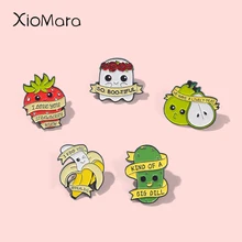 

Collect Fruit Dialogue Enamel Pins Custom Ghost Interesting Avocado Strawberry Banana Lapel Backpack Jewelry Gifts Wholesale