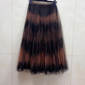 

Women Long Skirt Fashion High Waist Skirts Elegant Elastic Waist Skirt For Ladies