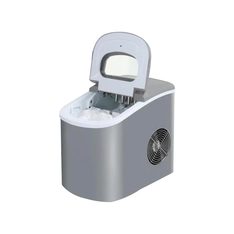 EDTID портативный автоматический льдогенератор, бытовой пуля круглый лед машина для семьи, небольшой бар, кофейня 12kgs/24H - Цвет: silver