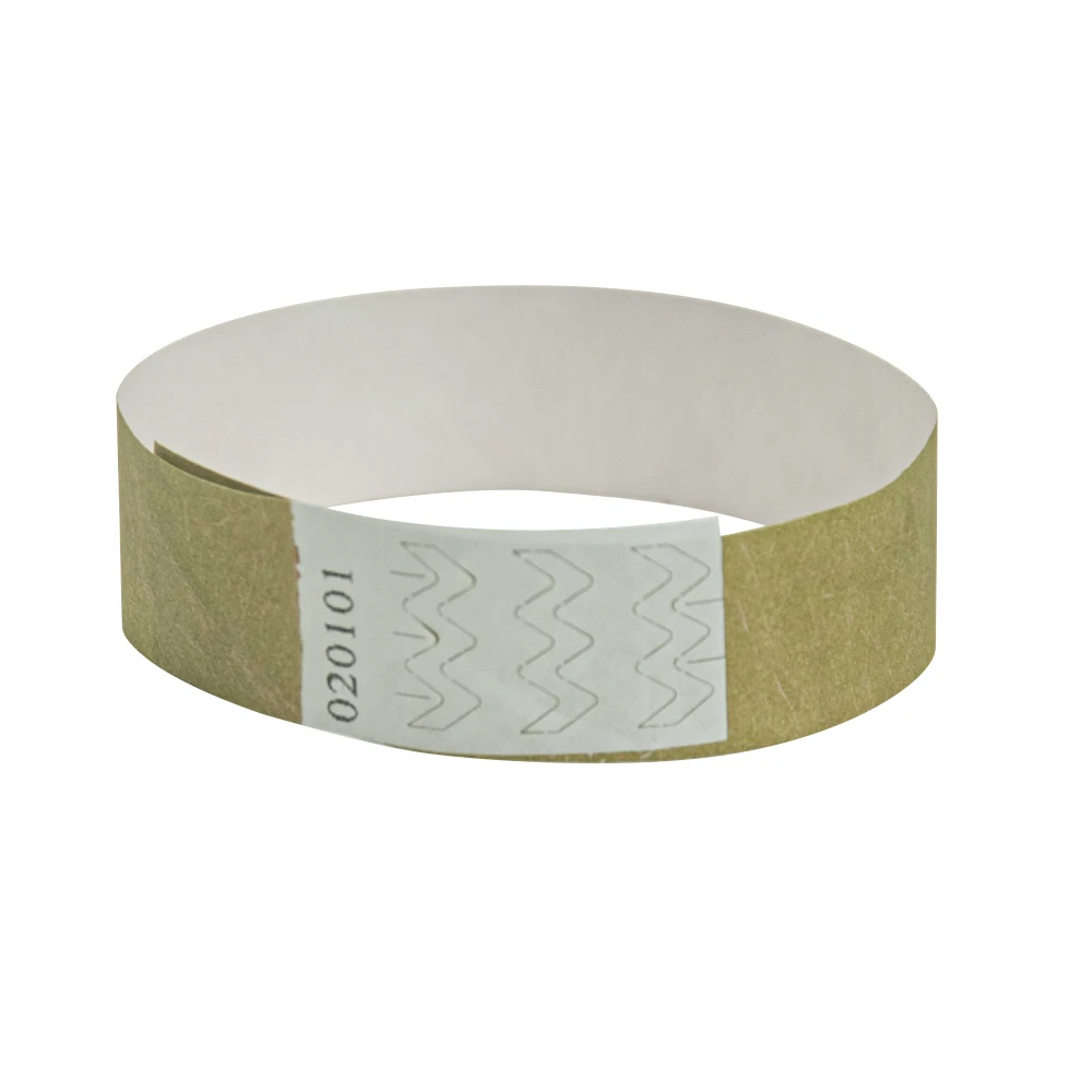 Solid Gold Green Color 3/4 inch Tyvek Wristbands, Suitable for Parties Events 500 piece