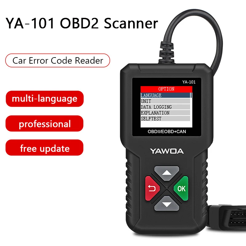 

OBD2 Scanner Automotive Car Error Code Reader Diagnostic Tool 10 Languages Electrical Test Tool Car Code Scanner OBD2 Scanner