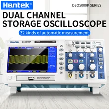 2 DSO5102P Hantek Osciloscópio Digital 100MHz 2channels 1GSa/s de Taxa de Amostragem Em Tempo Real USB осциллограф 7 Polegada osciloscopio
