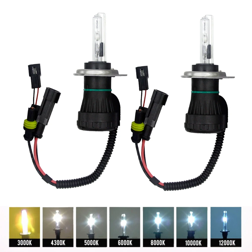2 шт 12В 55 Вт Ксеон H4 лампы H7 H1 H3 Xenon HID Conversion Kit KitH11 H8 9005 Авто галогенные лампы основного лампа 3000k 4300k 5000K 6000k 8000K