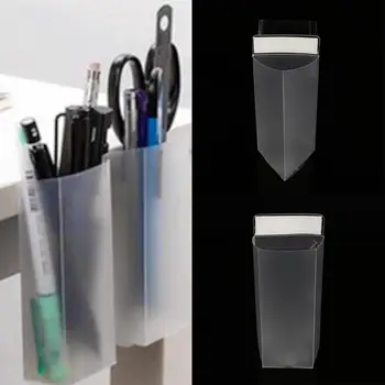 

Pen Case Economic Convenient Self-Adhesive Plastic Computer Monitors Desktop Pen Holders Diy Containers Pen Bag