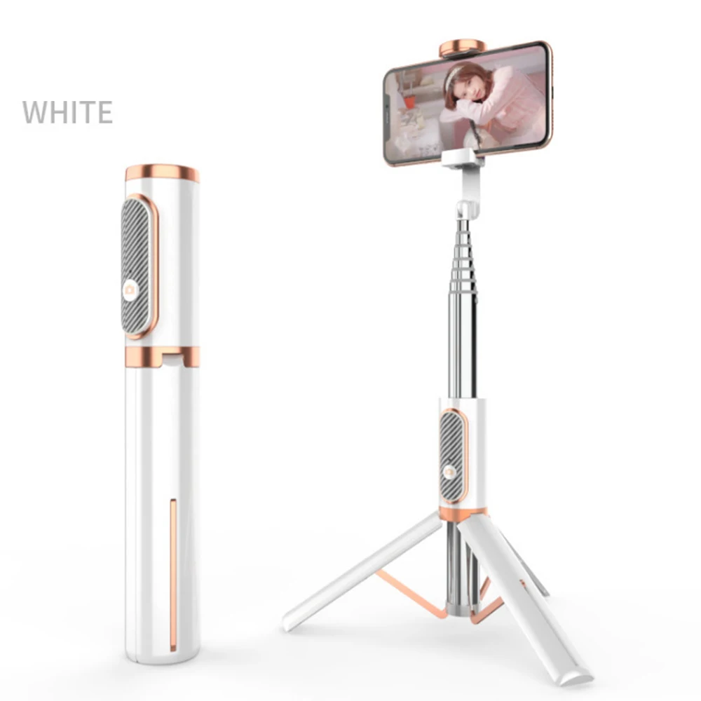 FDBRO, Bluetooth, 360 градусов, вращающийся штатив, монопод, Seilfie, палка для IOS, Android, телефонов, мини, портативная палка для селфи - Цвет: Белый
