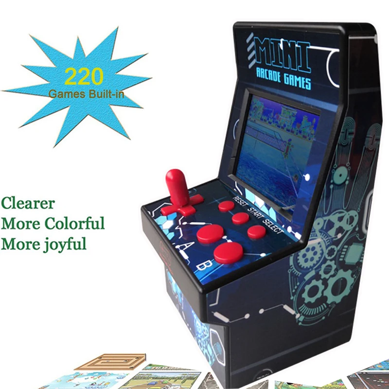 Мини аркадная игра Ретро машины для детей с 220 классическими ручными видеоиграми