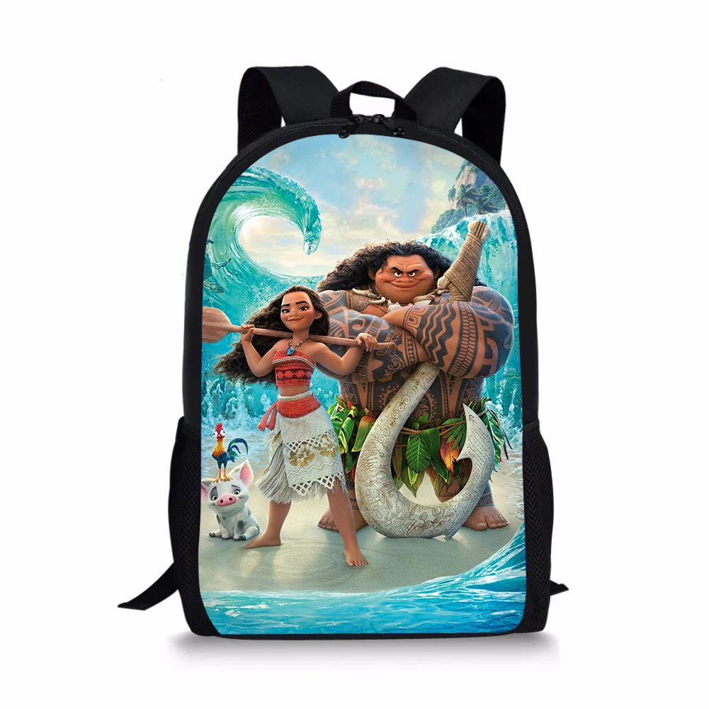 Mochila De moda Vaiana para niños, morral escolar de princesa Moana para estudiantes, bolso de viaje de diseño de película