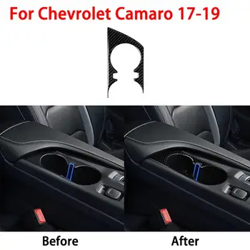 

1 Pc 2016 2017 2018 2019 2020Accessories for Camaro Sticker Carbon Fiber Interior Cup Holder Frame Panel for Chevrolet Camaro