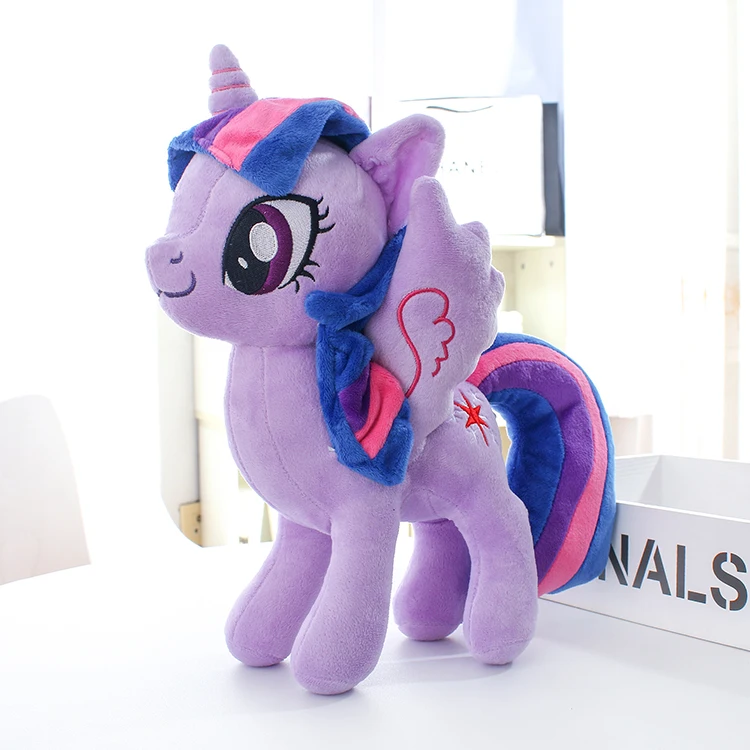 Милые большие глаза Единорог Лошадь фиолетовая принцесса Kawaii Плюшевые Детские игрушки кукла день рождения праздник Рождество маленький подарок