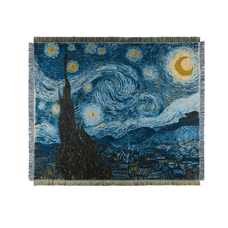 

Brand New And High Quality Van Gogh Starry Night Star Tapestry Blanket Carpet Bedroom Home Decoration