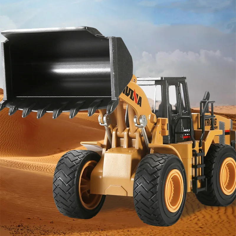 

HUI NA TOYS 1:40 Alloy Loader Model Toy Construction Vehicle Models Loading Car Bulldozer Truck Toys For Boys Adult Collection
