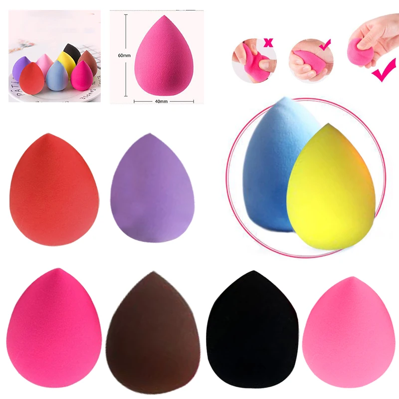 1pc Cosmetic Puff Powder Puff Smooth Women's Makeup Foundation Sponge Beauty to Make Up Tools Accessories Water-drop Shape