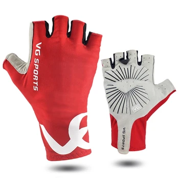 

VG Sports Anti Slip Breaking Wind Half Finger Cycling Gloves Bicycle Lycra Fabric Mittens MTB Glove Outdoor Men Road Bike Gloves