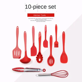 

10-piece non-stick silicone spatula kitchen utensil set Kitchen tools Cooking spoon shovel