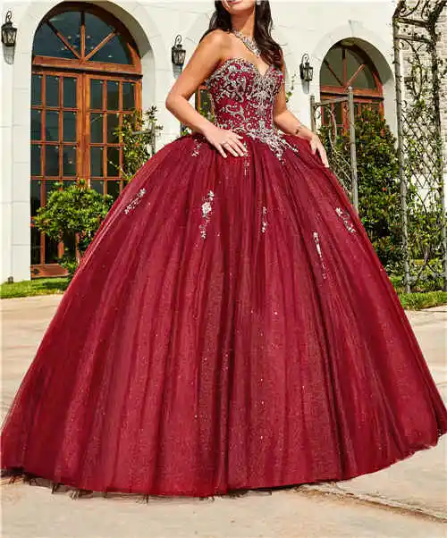 Пышное Бальное платье из тюля с вышивкой бисером Vestido Вечерние платья на заказ - Цвет: picture color