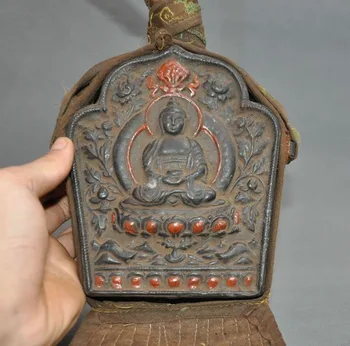 

Wedding Decoration 6" Tibet bronze silk Sakyamuni Shakyamuni Buddha statue Buddhist niche Shrines