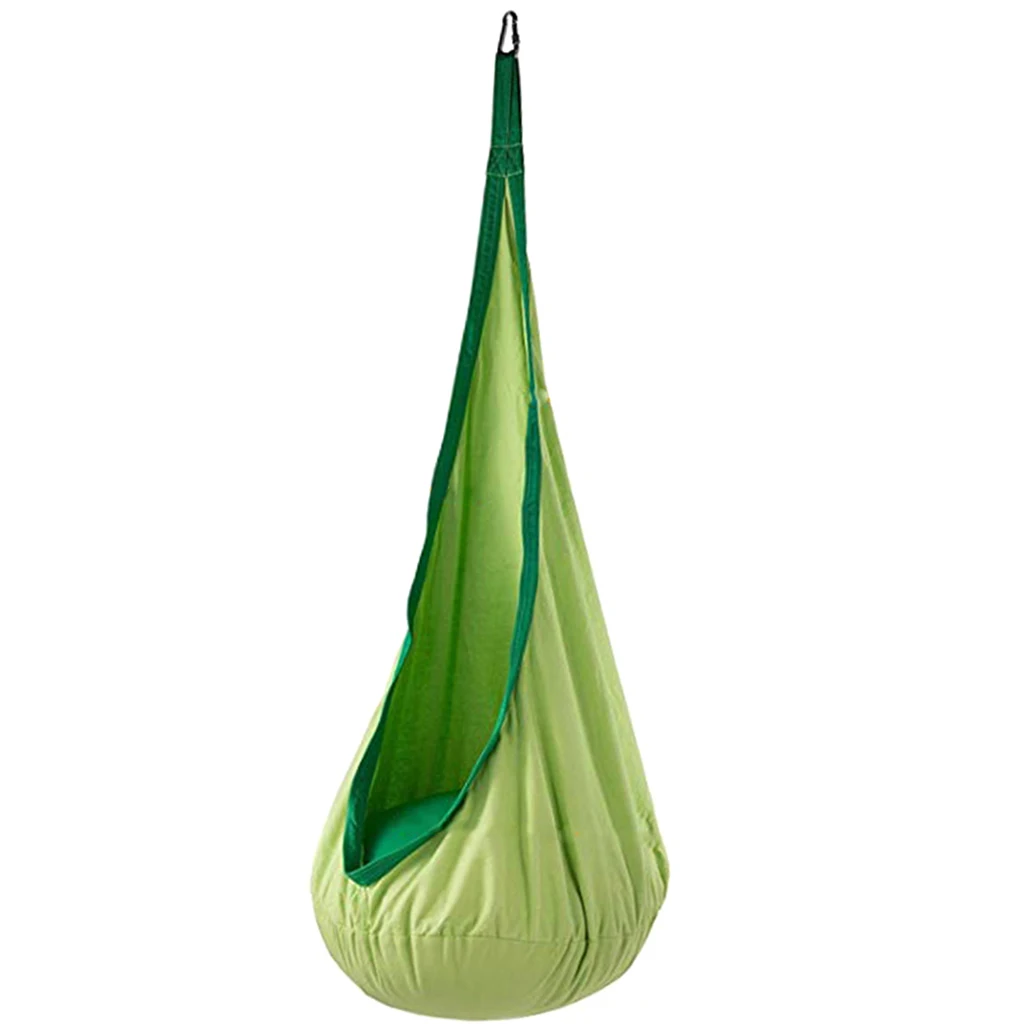 70KG Indoor Outdoor Swing Seat Hanging Hammock Chair Playhouse Toy Green