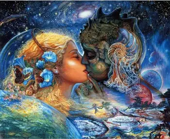 

Div 5D Lady Woman Love Night Space Galaxy Full Diamond Painting cross stitch kits art Wedding 3D paint by diamonds