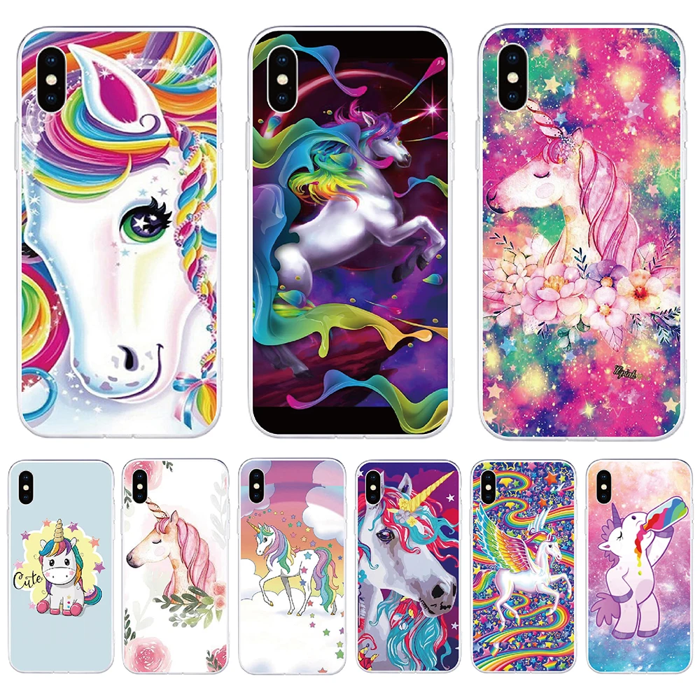 Per Wiko T50 4G T3 Y52 Y70 Ride 3 Upulse Life 3 U316At Case Soft Unicorn Rainbow Coque Shell Cover Posteriore Custodia Per Telefono Per Wiko Y52