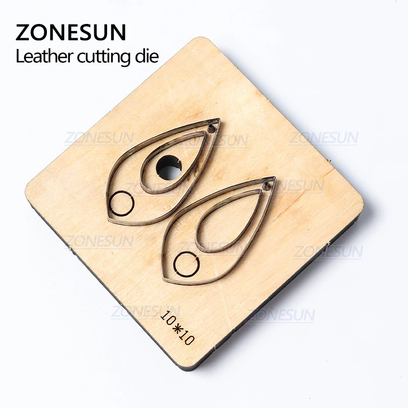 ZONESUN H8 DIY Custom Cutter Leather Earring Cutting Die Leather Cut Out Earring For Steel Rule Die Cutting Machine Press Tools