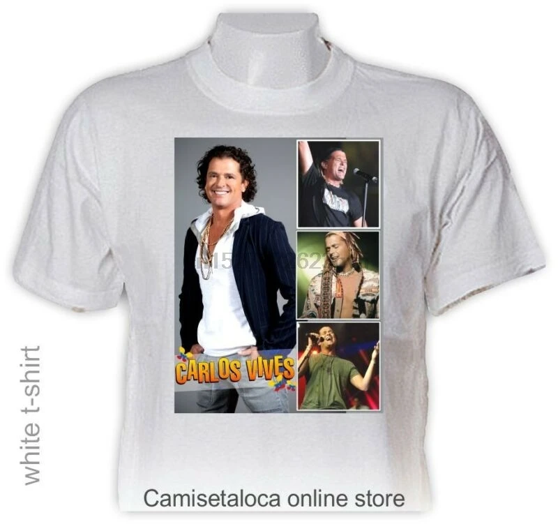 CARLOS camiseta CANTANTE DE VALLENATO COLOMBIA PICCOLLAGE| Camisetas| - AliExpress