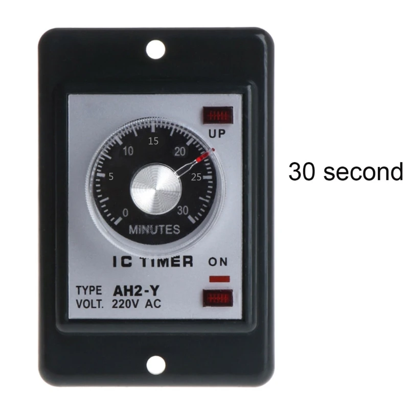 

AC 220V AH2-Y Power On Delay Timer 1/3/5/10/30/60 Seconds 3/6/10/30/60 Minutes