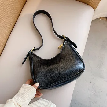 

Simple Elegant Small Pu Leather Shoulder Bags for Women Fashion Wild Armpit Bags Trending Women's Handbag