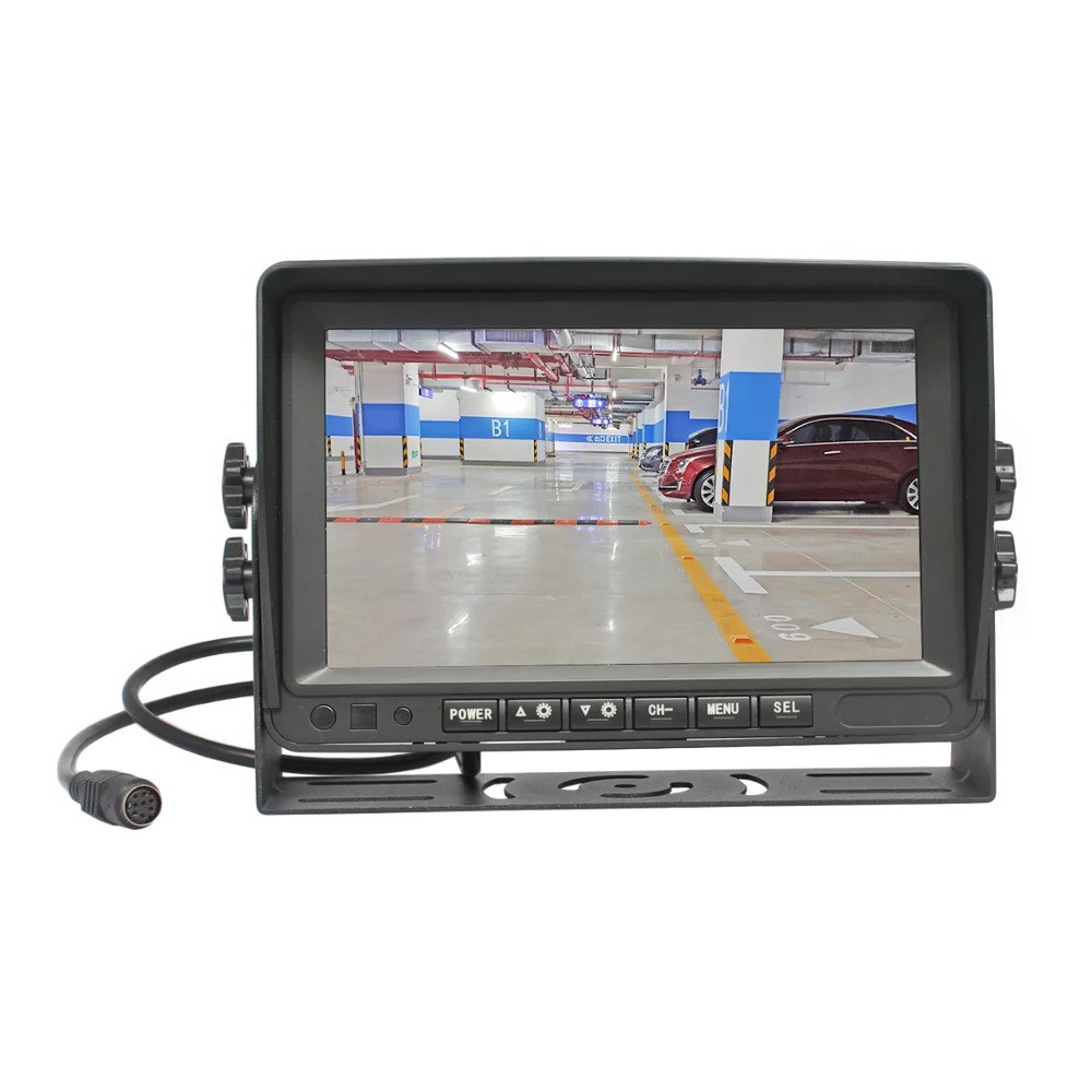 Автомобильный монитор DIYSECUR AHD 7 дюймов IPS HD заднего вида 2 водонепроницаемых ИК