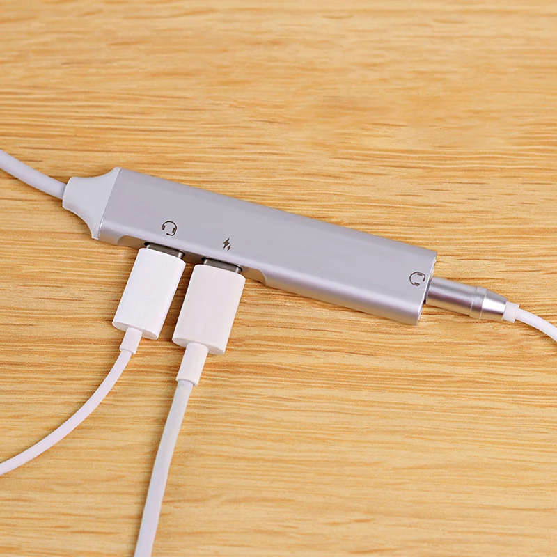 Аудиоадаптер USB Type C с разъемом 3 5 мм для наушников PD 0 Samsung S8 Huawei mate 9 Xiaomi