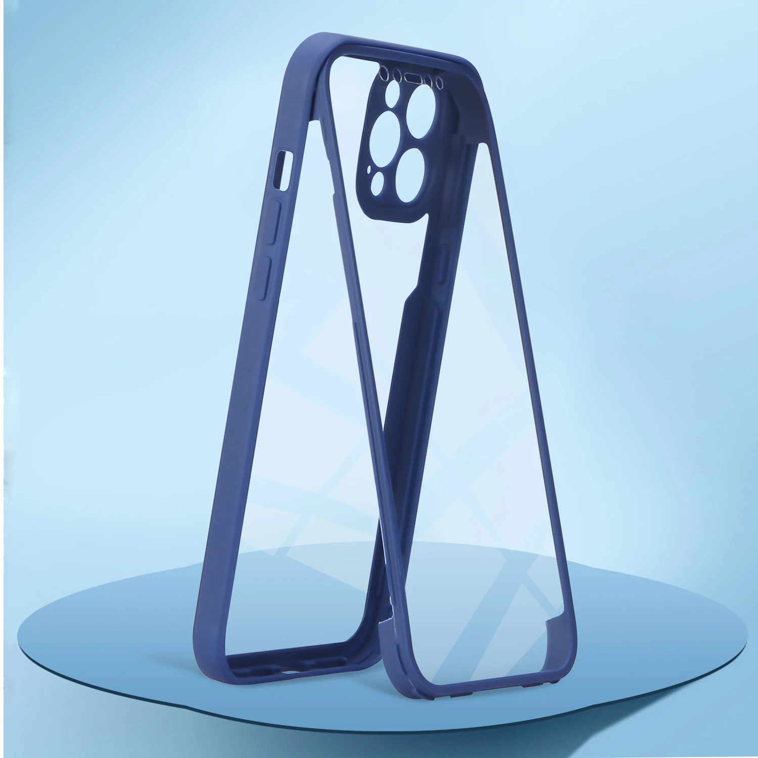 Luxury 360° Hard Back Case with Front Screen Protection - Clear Cover