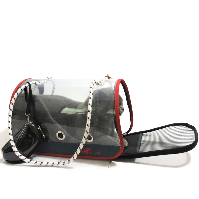 Folding Cat Carrier Cage Collapsible Crate Cat Bag Handbag Cute Gatos Mochila Sac De Transport Pour Chien Pets Supplies OO50XD