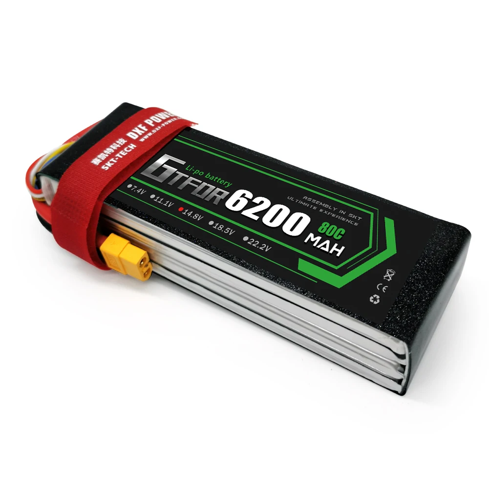 GTFDR RC аккумулятор 14 8 в 6200 мАч 80C 160C 4S XT60 EC5 XT90 DEANS XT150 Lipo для радиоуправляемого