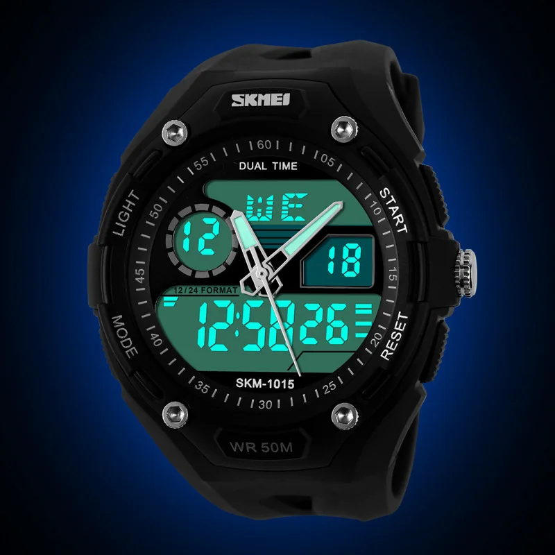 

Skmei Dual Display Top Grade Men Outdoor Sports Watch Mountain Climbing Watrproof Watch Students Multi-functional New Style Watc