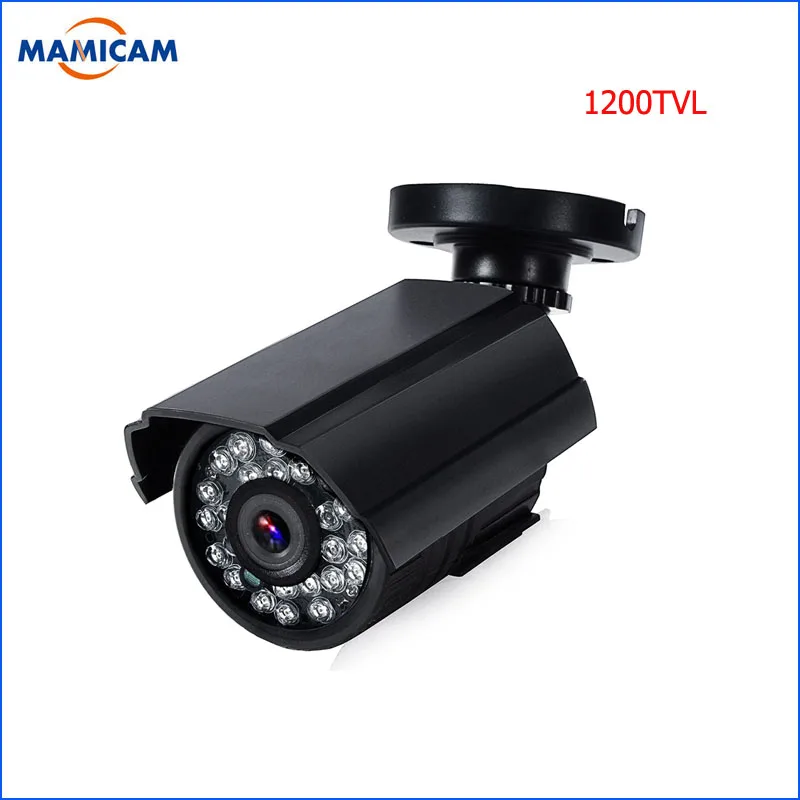 

1200TVL HD Mini Cctv Camera Outdoor Waterproof IP66 IR Night Vision color Analog monitoring security Have bracket