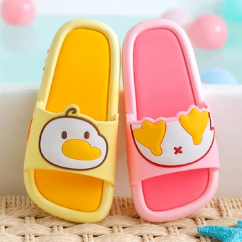 

Summer Kids Slippers Boys Bathroom Anti-Slippery Soft Sole Indoor Slippers Cartoon Home Slippers for Girls Beach Sandals 24-41