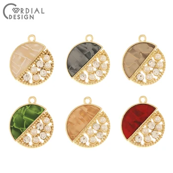 

Cordial Design 50Pcs 20*24MM Jewelry Accessories/Earring Findinngs/Rhinestone Pendant/Round Shape/Hand Made/DIY Making/Charms