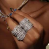 For Sale 2021 Top Quality 5A Cubic Zirconia Iced Out Bling Baguette CZ Engagement Full CZ Eternity 85Z1DOEwO