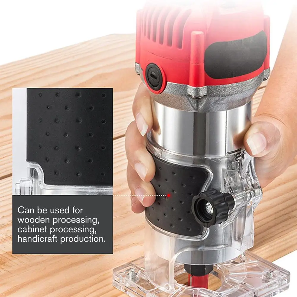 Multi-Function Woodworking Electric Trimmer Cutter Wood Milling Engraving Slotting Trimming Machine Router